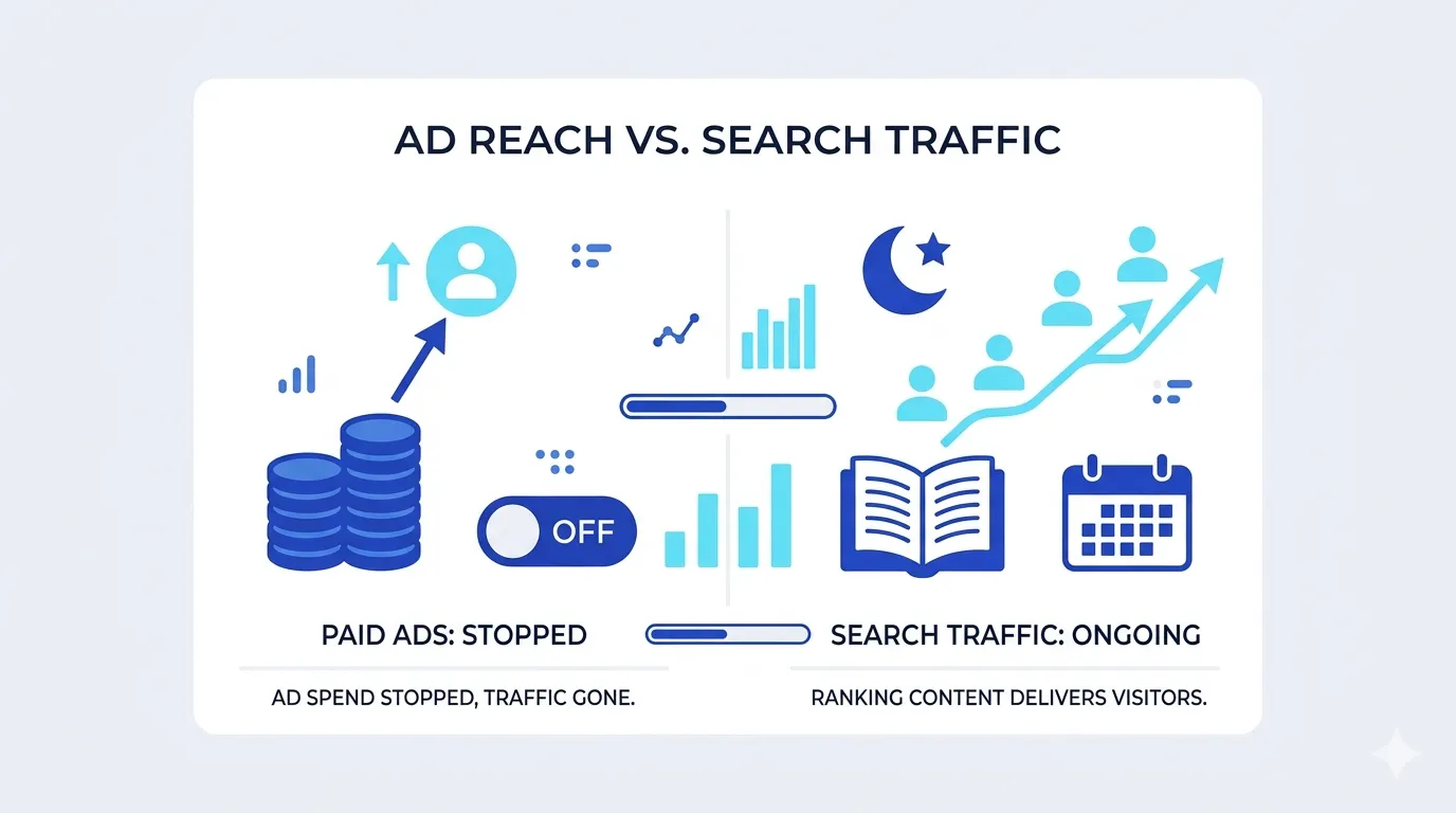 Ad reach vs search traffic