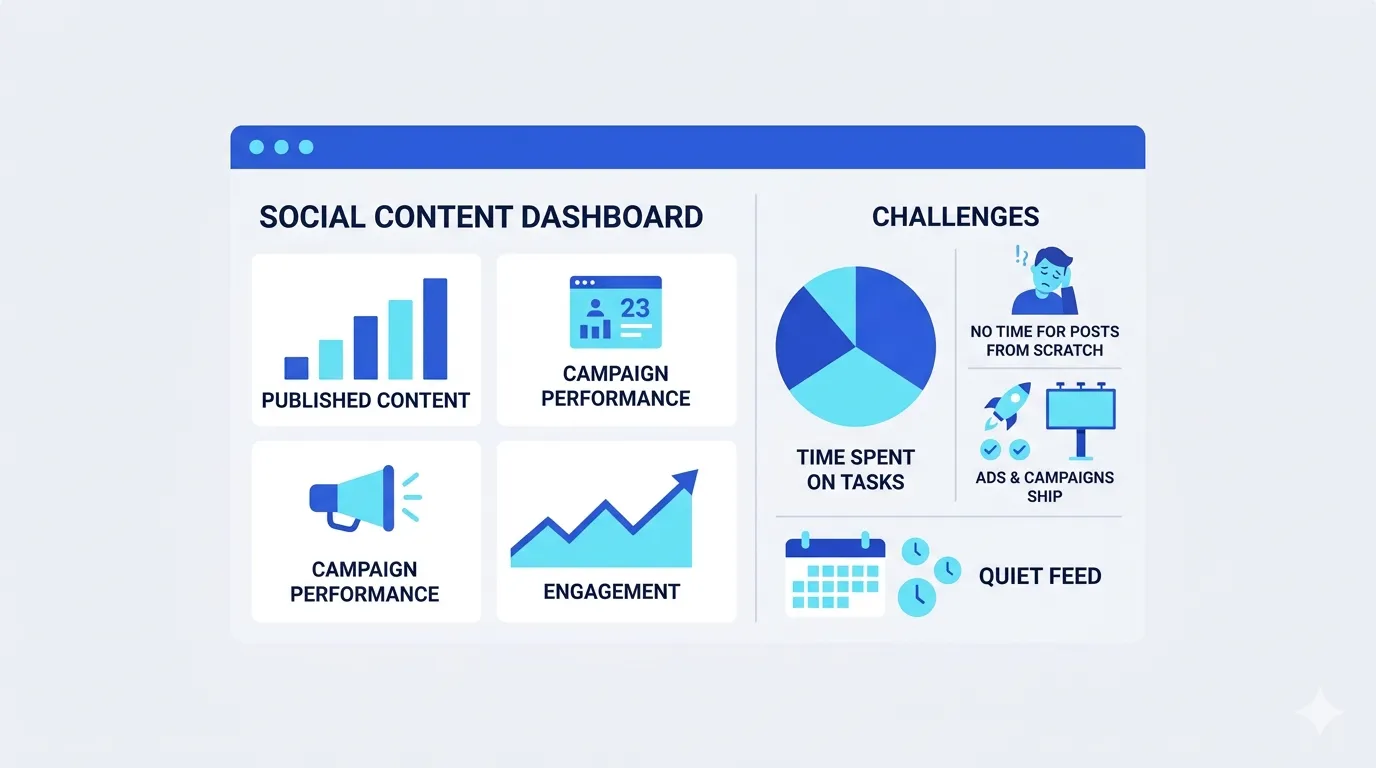 Social content skips on small teams