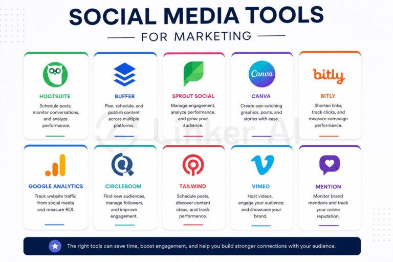 social media tools for marketing示意圖